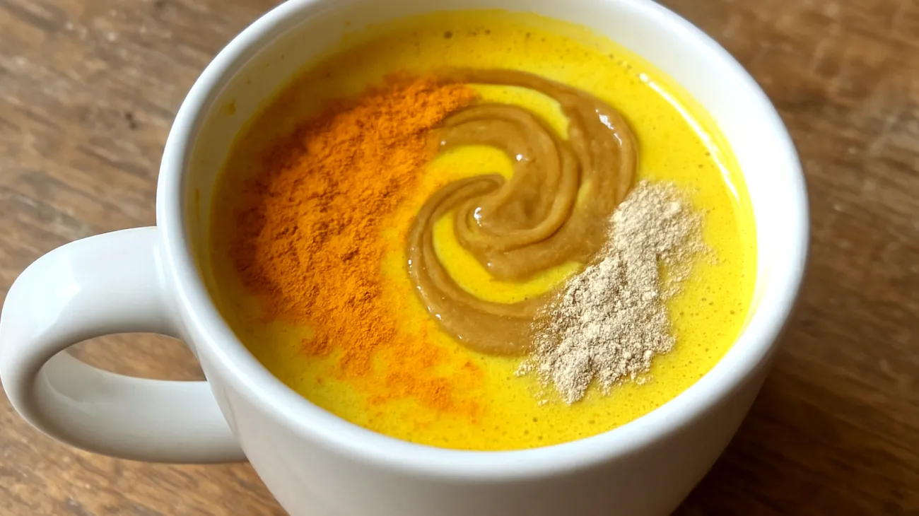 Goldene Milch mit Ashwagandha und Mandelmus"