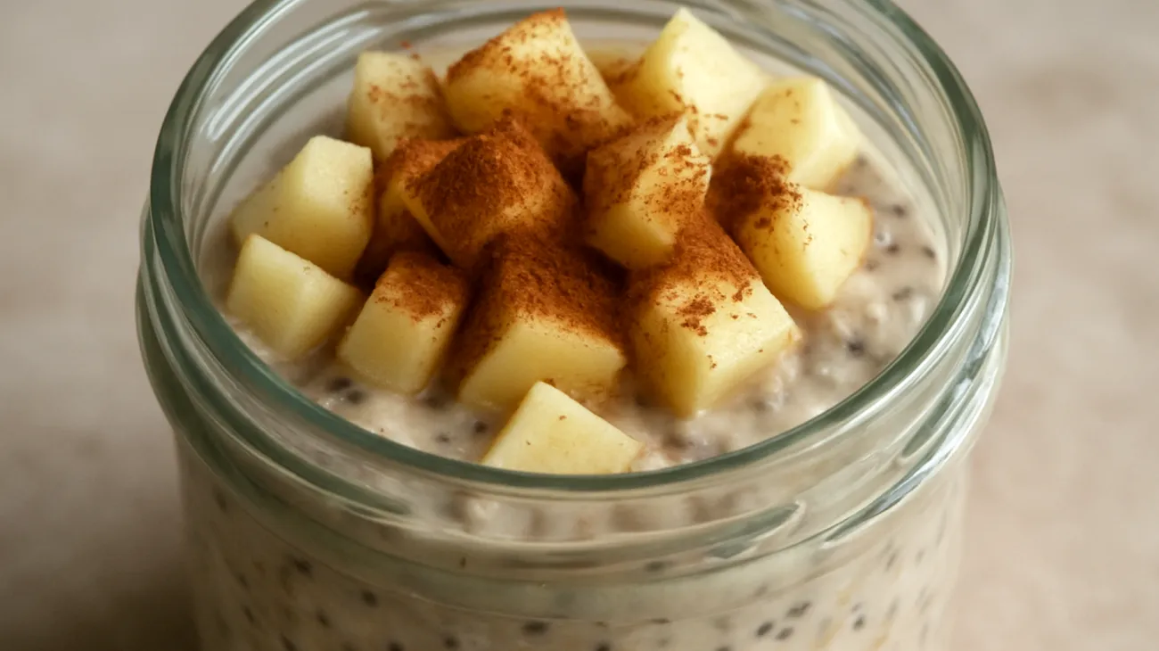 Overnight Oats mit Chiasamen, Apfel und Zimt"